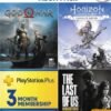 God Of War, Horizon Zero Dawn Complete Edition, Last Of US Remastered PS4