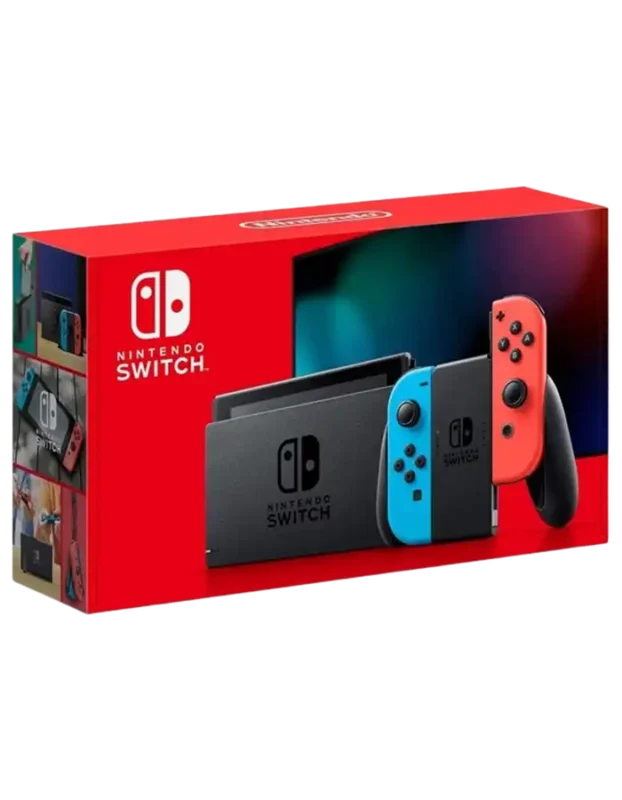 Nintendo Switch Console Neon Red and blue v2