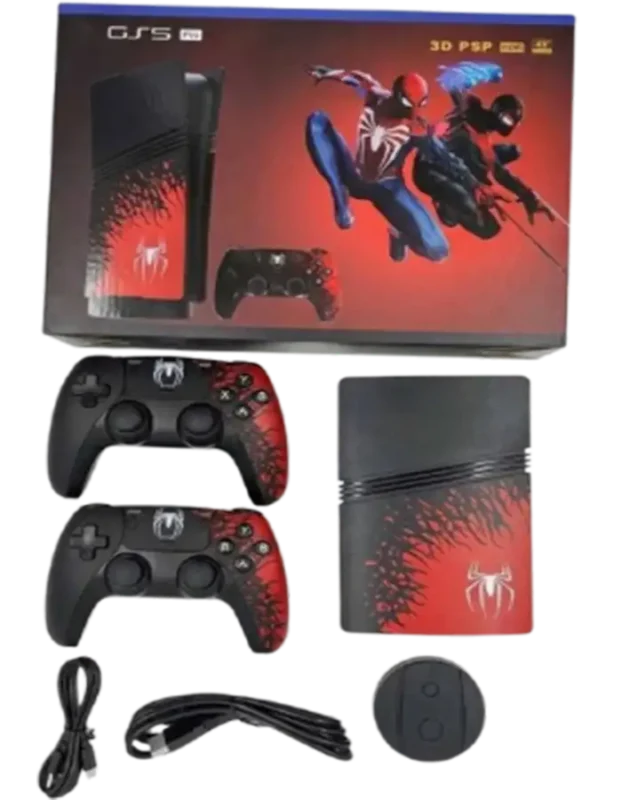 GS5 Pro Spider-Man Edition Gaming Console | 20,000+ Built-in Games & 53 Emulators